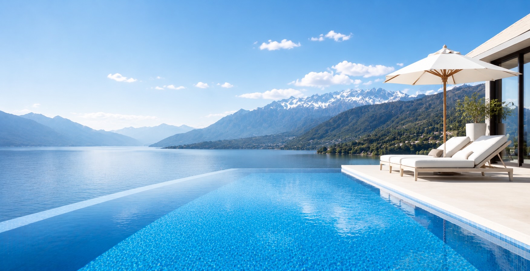 Wellnesshotel mit Infinitypool und Bergpanorama
